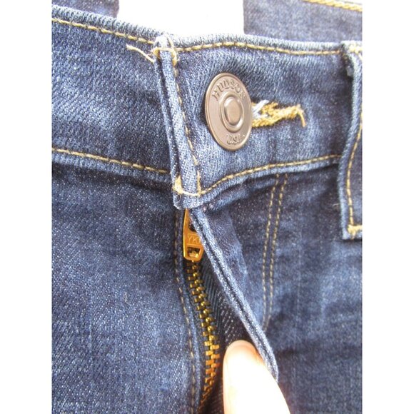 Hudson Jeans 26 Krista Super Skinny Grunge Denim Ripped Logo Stretch - Picture 2 of 14